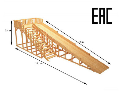 Зимняя горка TORUDA Север wood-8 (скат 9 м)