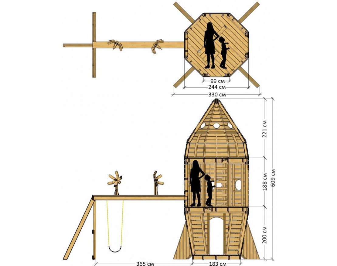 Детская площадка TORUDA WOOD Ракета - вид 2