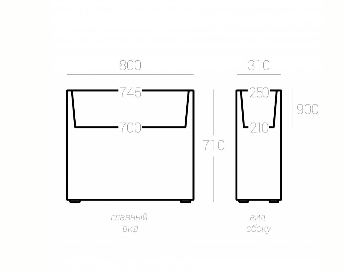 Кашпо High S-M - вид 3